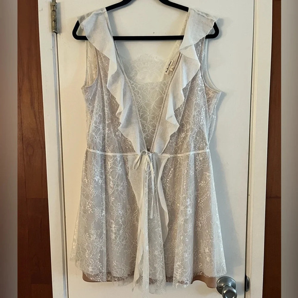 For Love And Lemons Stardust Mini Dress - White Floral Lace - Picture 2 of 14